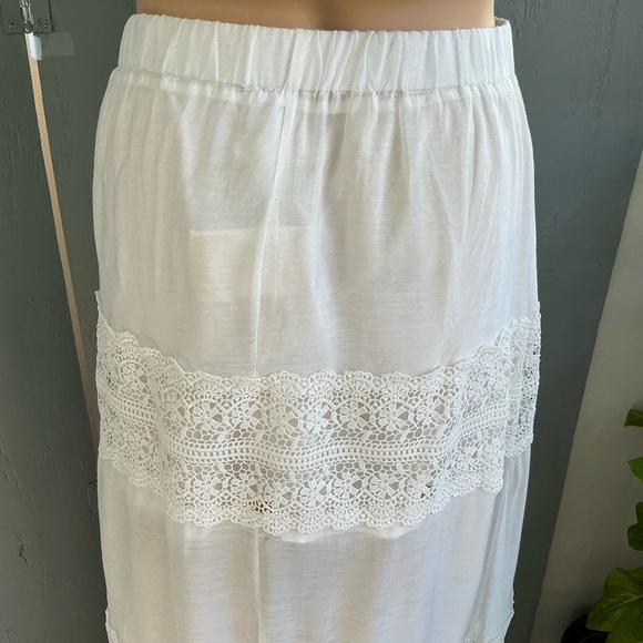Boho Gypsy White Lace Maxi Skirt Size Small NWT - Picture 5 of 7